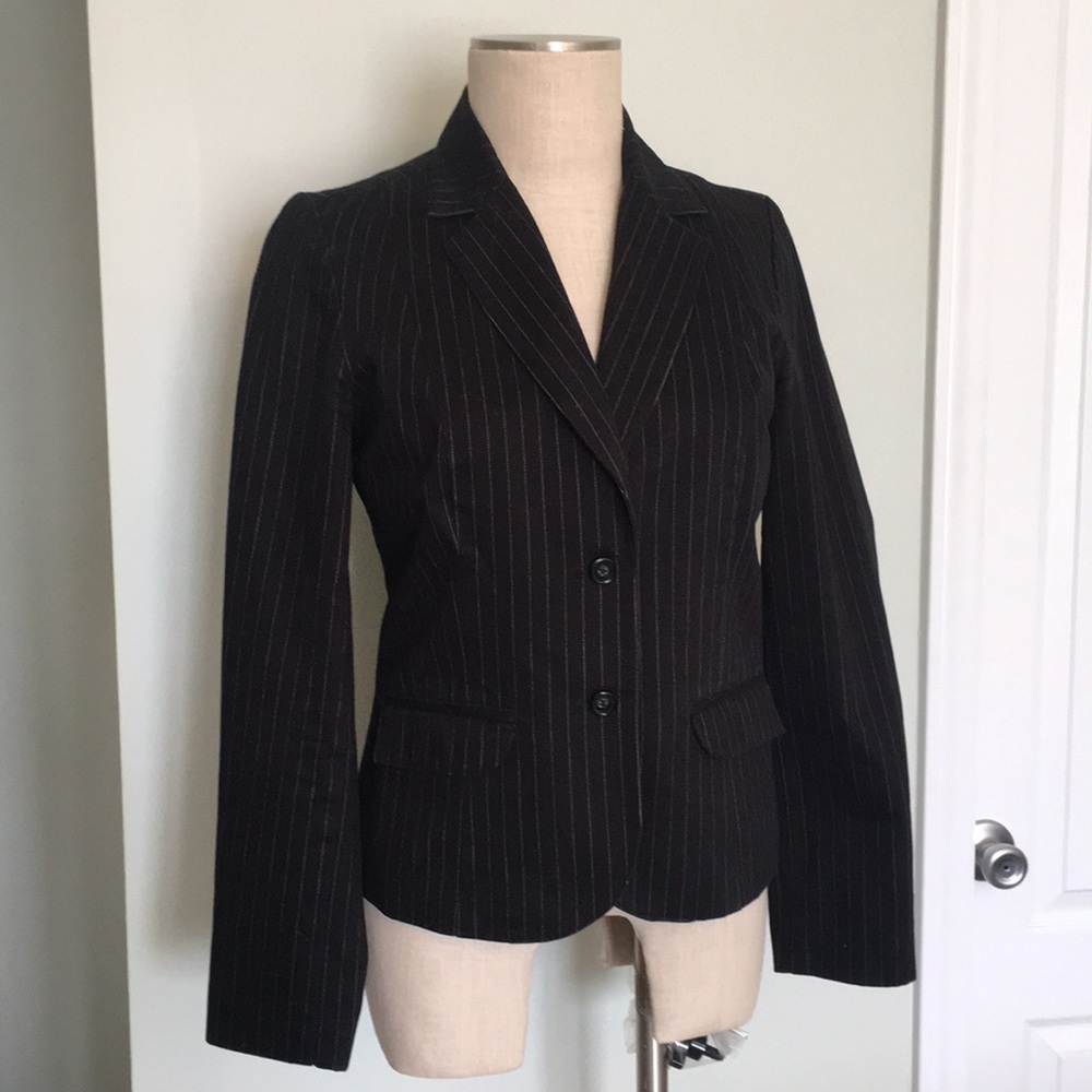 Old Navy Black & White Pinstripe Blazer